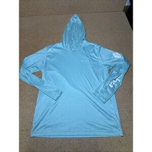 Columbia Men's Hoodie Rapid Creek Omni Shade Lightweight Long Sleeve Blue I1